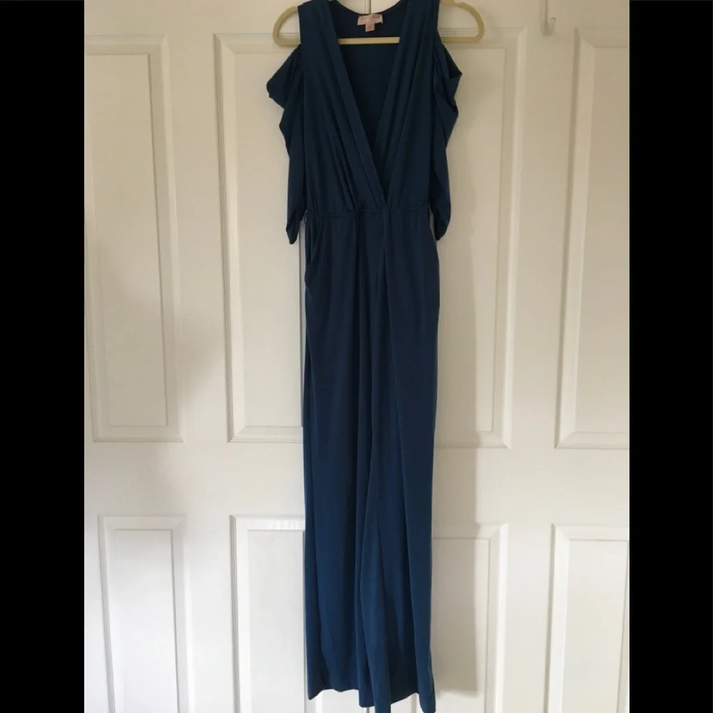 Hale Bob Vintage cold shoulder jumpsuit Sz M